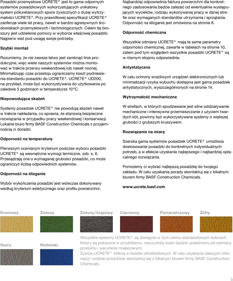 Celem tej broszury jest udzielenie pomocy w wyborze właściwej posadzki. Najpierw weź pod uwagę swoje potrzeby.