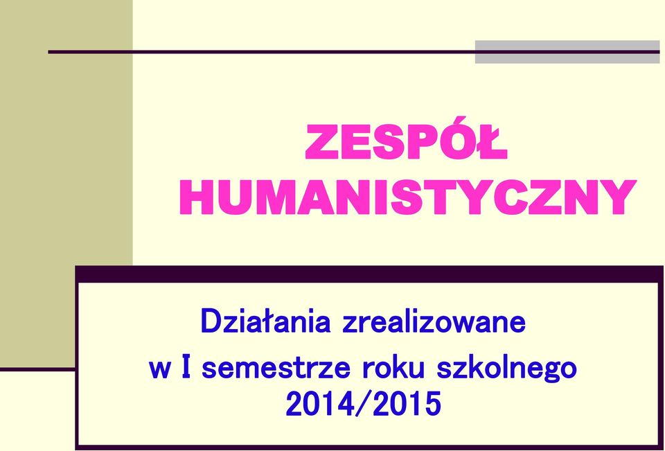 zrealizowane w I