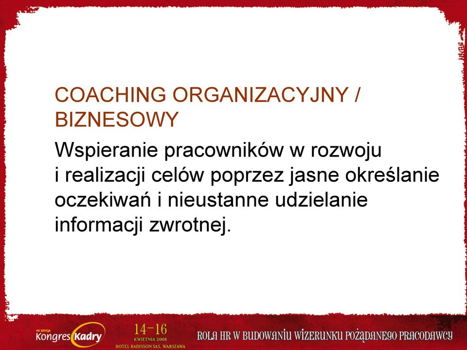 realizacji celów poprzez jasne określanie