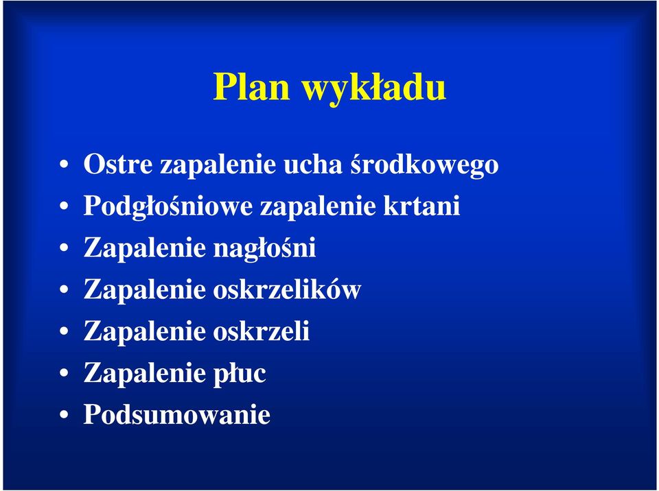 Zapalenie nagłośni Zapalenie oskrzelików