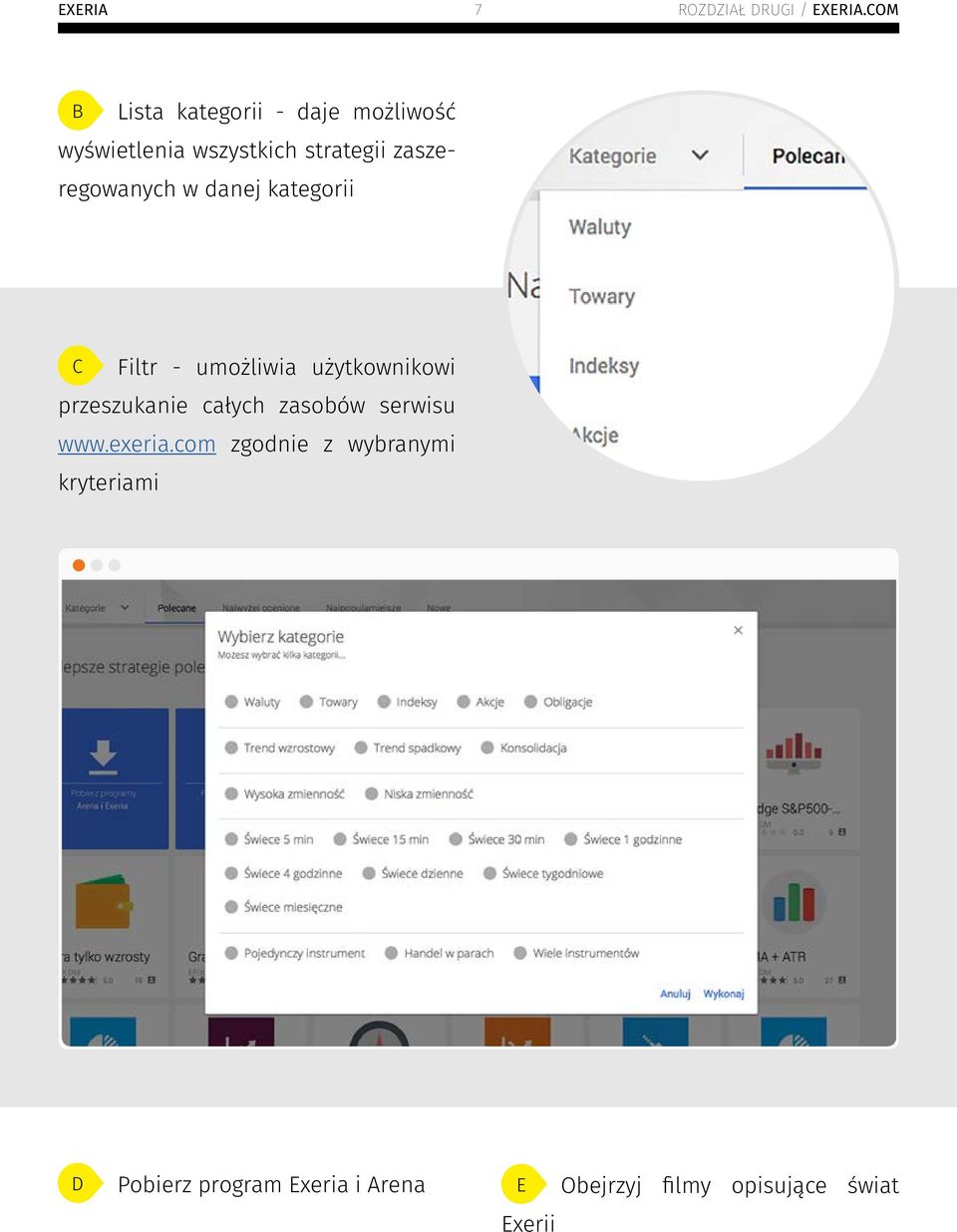 zaszeregowanych w danej kategorii C Filtr - umożliwia użytkownikowi przeszukanie