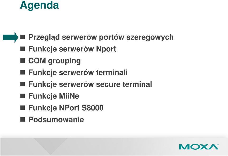 serwerów terminali Funkcje serwerów secure