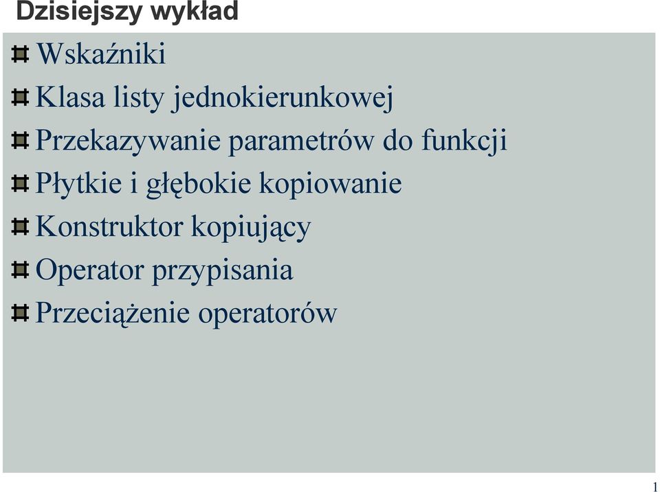 funkcji Płytkie i głębokie kopiowanie