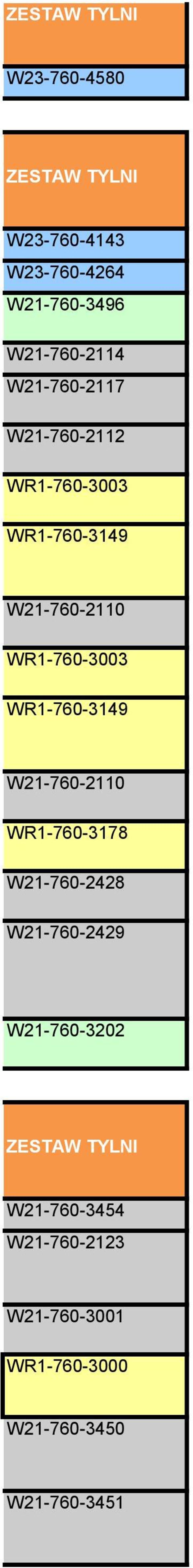 WR1-760-3003 WR1-760-3149 W21-760-2110 WR1-760-3178 W21-760-2428