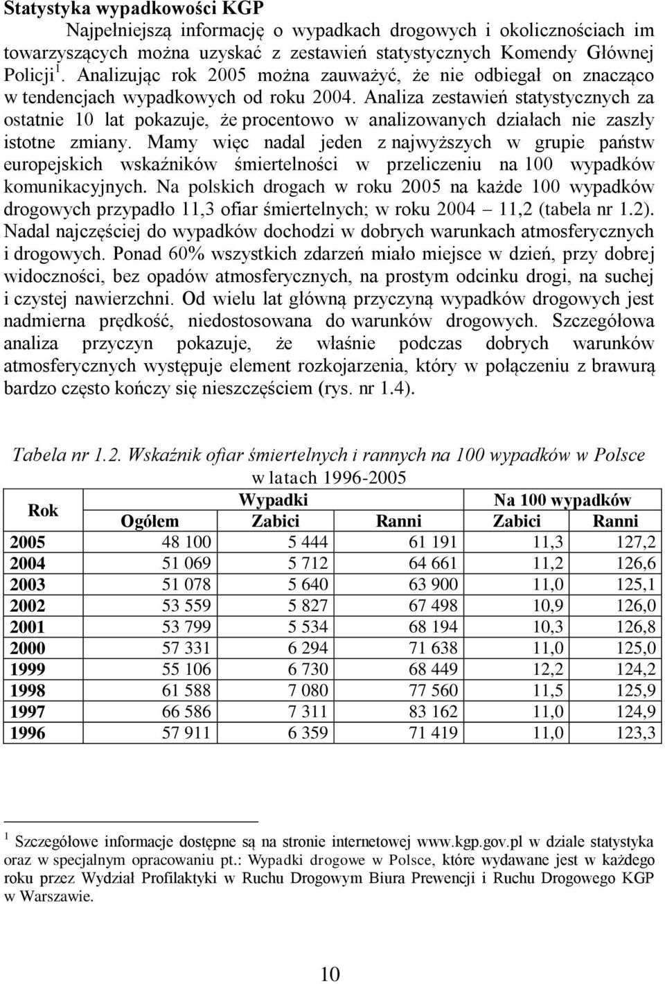 Analiza zestawień statystycznych za ostatnie 10 lat pokazuje, że procentowo w analizowanych działach nie zaszły istotne zmiany.
