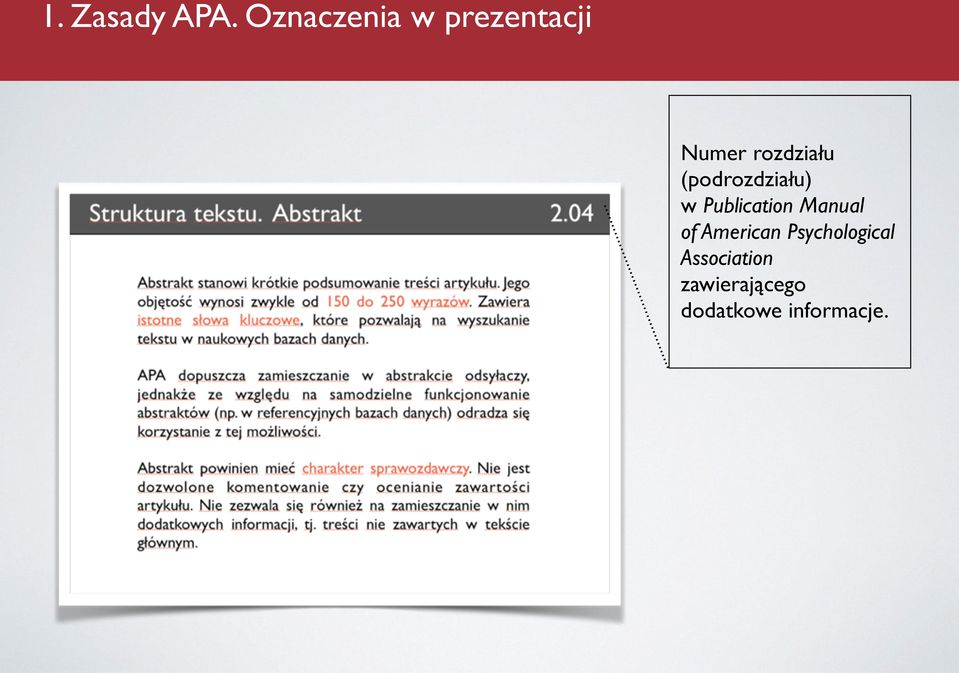 (podrozdziału) w Publication Manual of