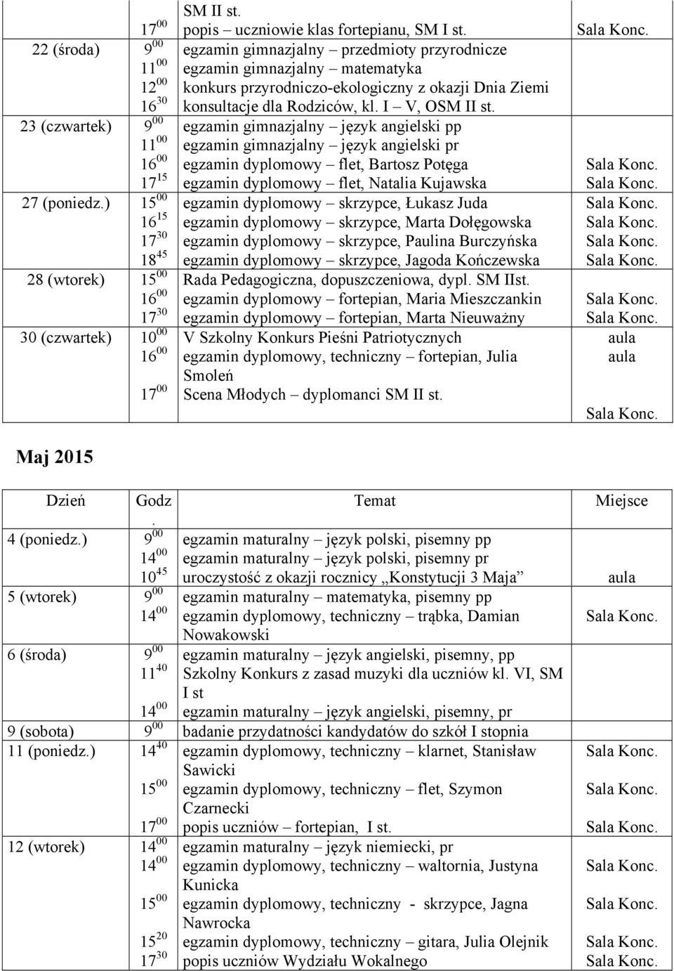 dyplomowy flet, Bartosz Potęga egzamin dyplomowy flet, Natalia Kujawska egzamin dyplomowy skrzypce, Łukasz Juda egzamin dyplomowy skrzypce, Marta Dołęgowska egzamin dyplomowy skrzypce, Paulina