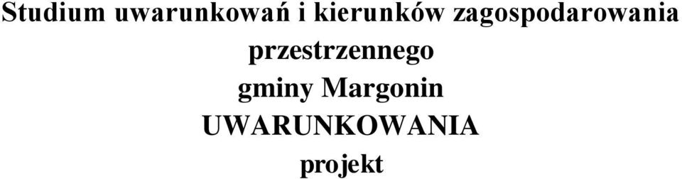 zagospodarowania