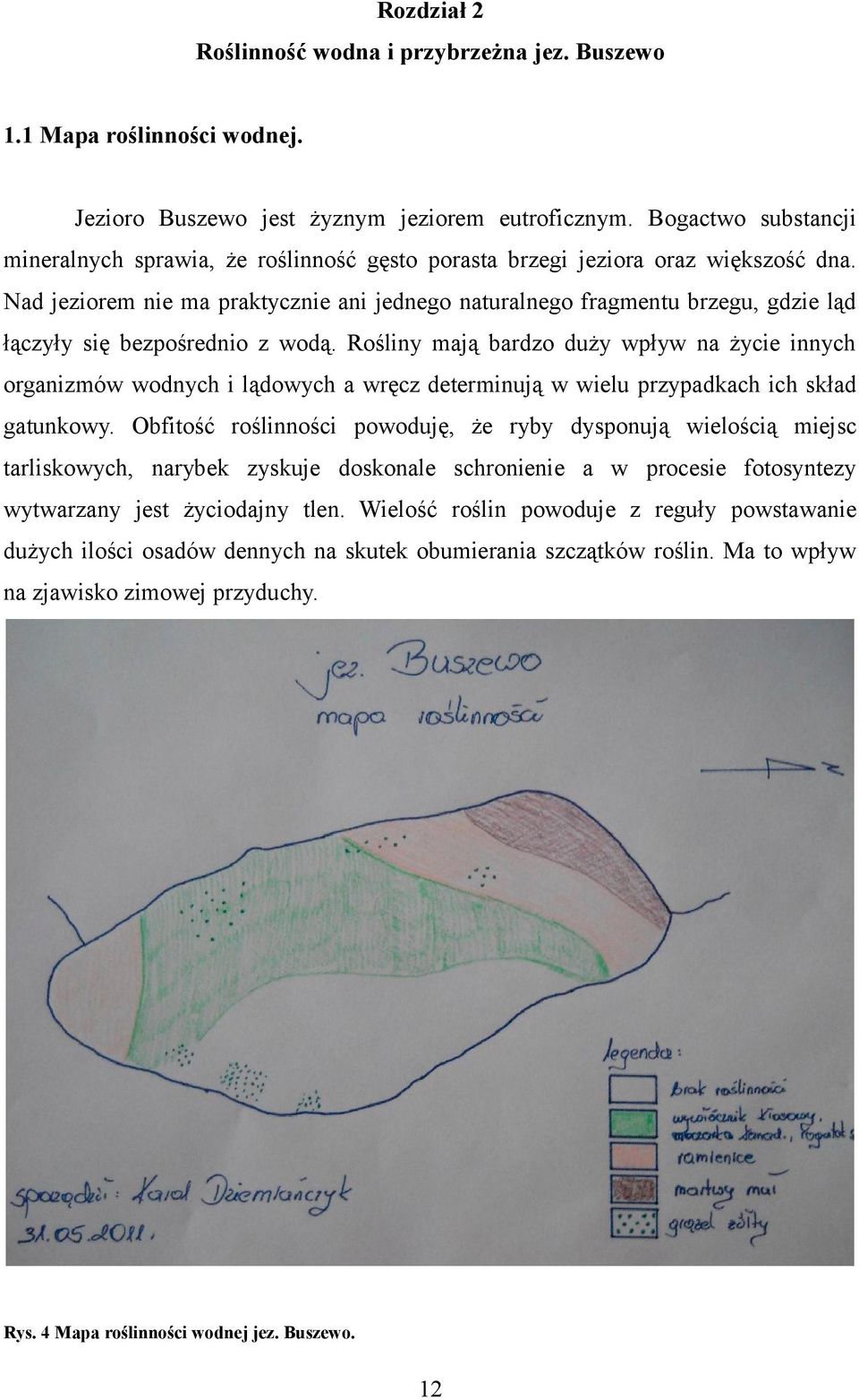 Nad jeziorem nie ma praktycznie ani jednego naturalnego fragmentu brzegu, gdzie ląd łączyły się bezpośrednio z wodą.