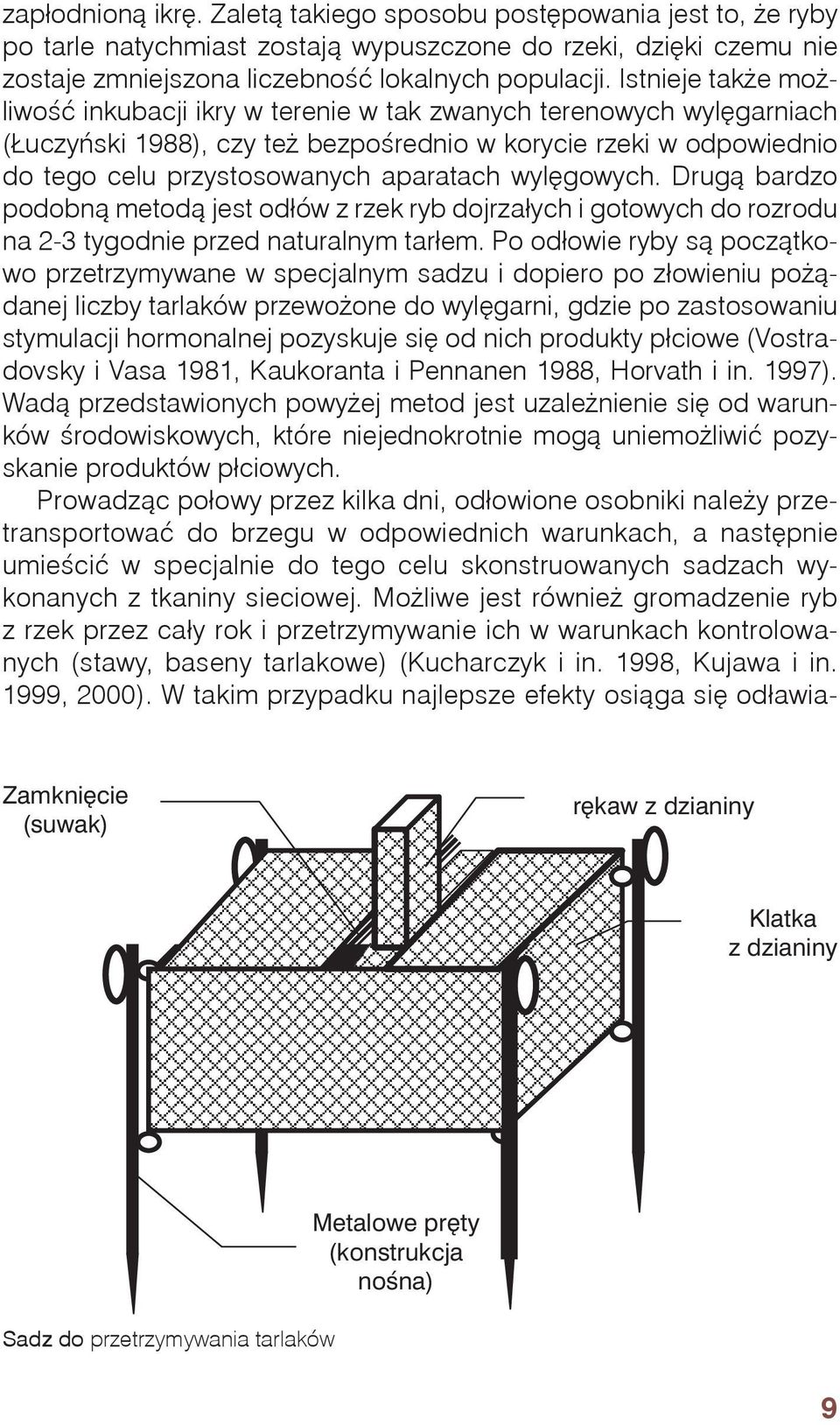 wylęgowych. Drugą bardzo podobną metodą jest odłów z rzek ryb dojrzałych i gotowych do rozrodu na 2-3 tygodnie przed naturalnym tarłem.