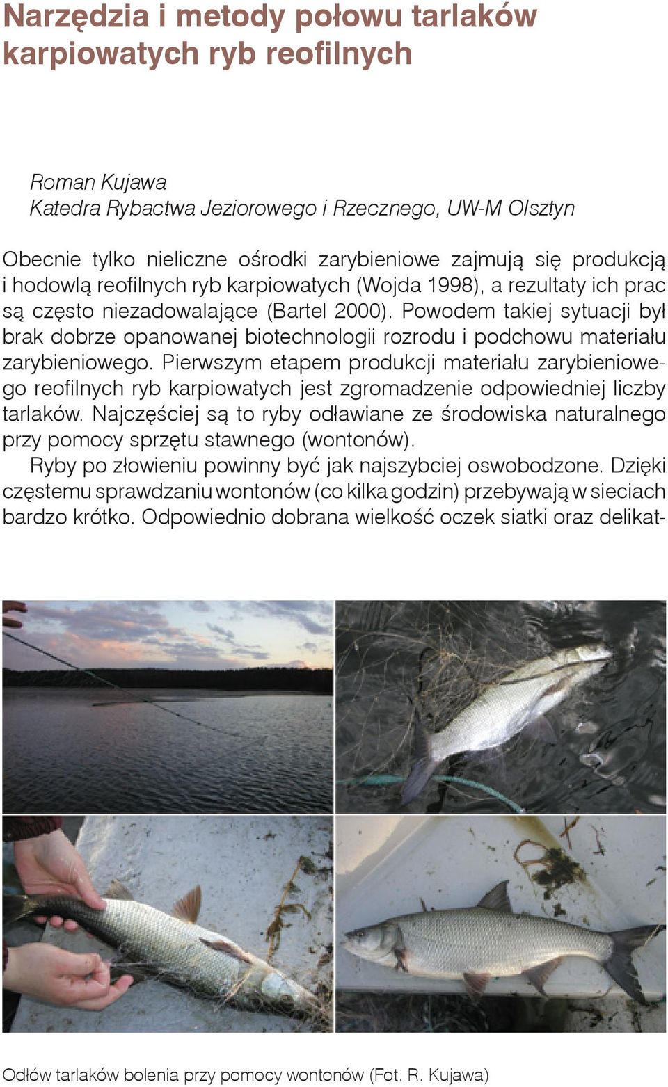 Powodem takiej sytuacji był brak dobrze opanowanej biotechnologii rozrodu i podchowu materiału zarybieniowego.