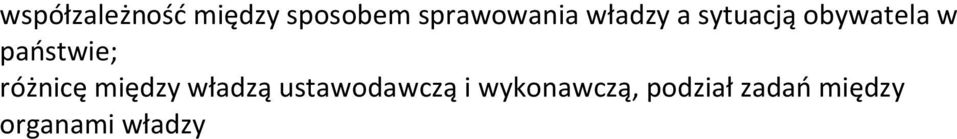 państwie; różnicę między władzą