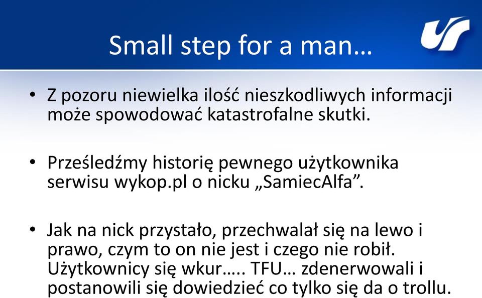 pl o nicku SamiecAlfa.