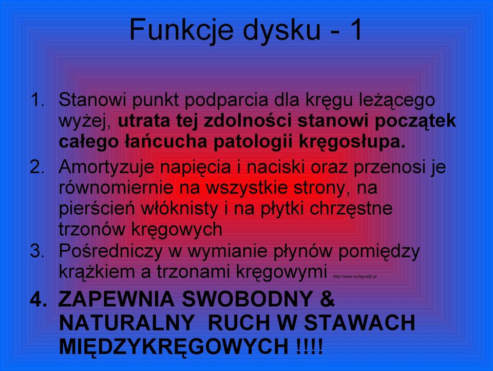 kręgosłupa. 2.