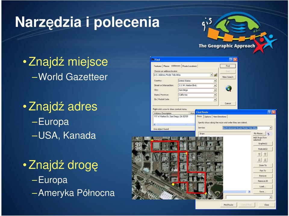 adres Europa USA, Kanada