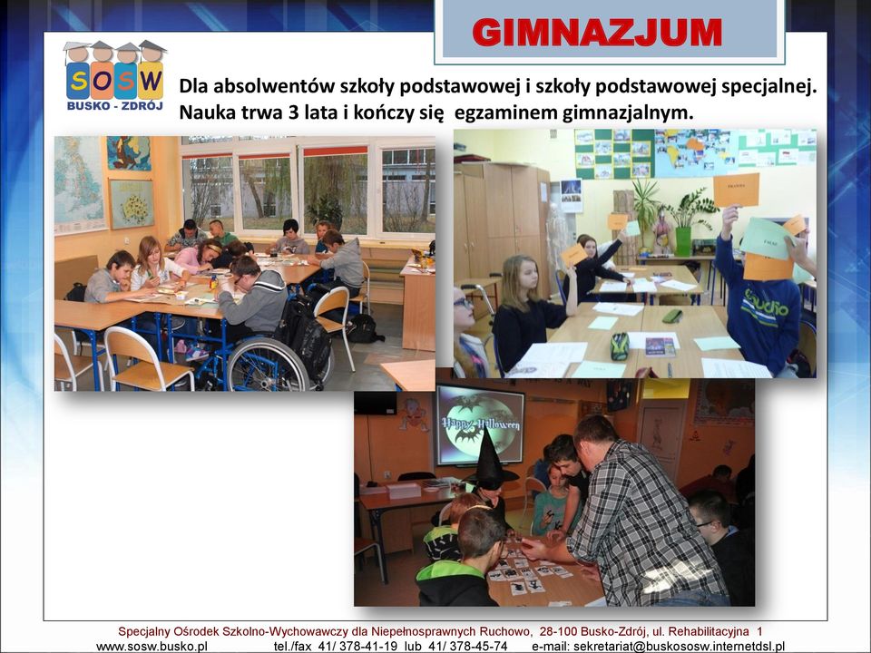 Rehabilitacyjna 1 Dla absolwentów szkoły podstawowej i