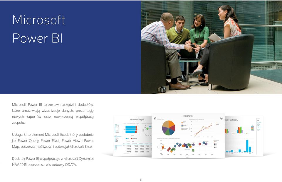 Usługa BI to element Microsoft Excel, który podobnie jak Power Query, Power Pivot, Power View i Power