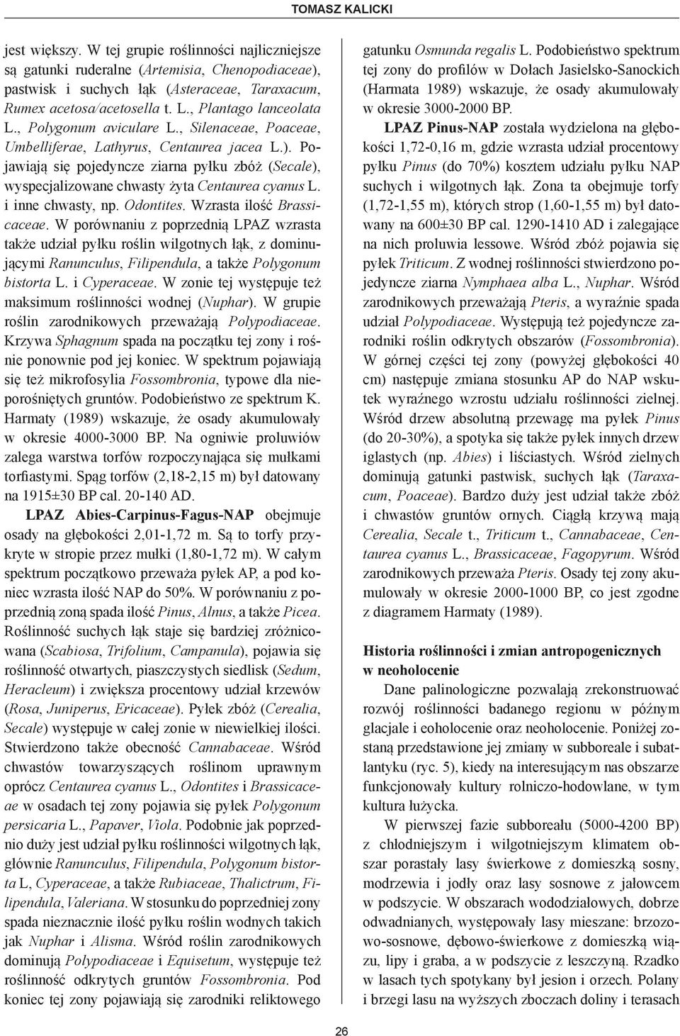 Pojawiają się pojedyncze ziarna pyłku zbóż (Secale), wyspecjalizowane chwasty żyta Centaurea cyanus L. i inne chwasty, np. Odontites. Wzrasta ilość Brassicaceae.