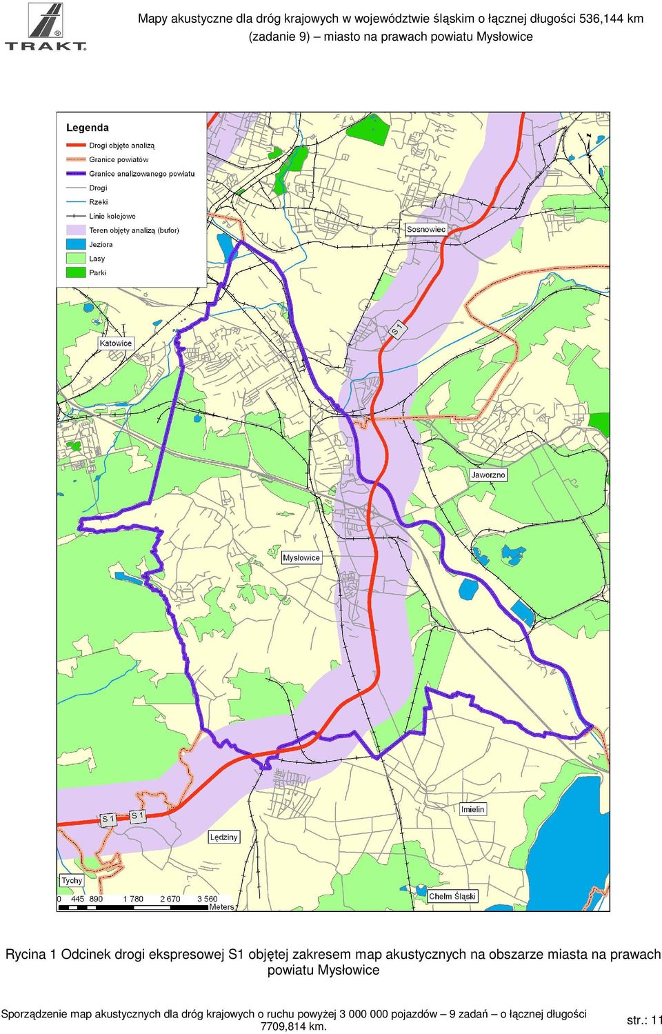 map akustycznych na obszarze