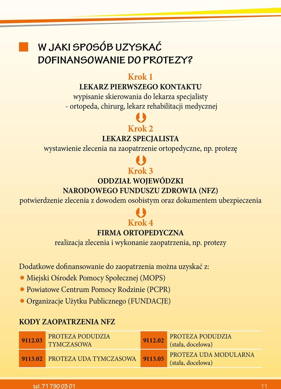 ortopedyczne, np.