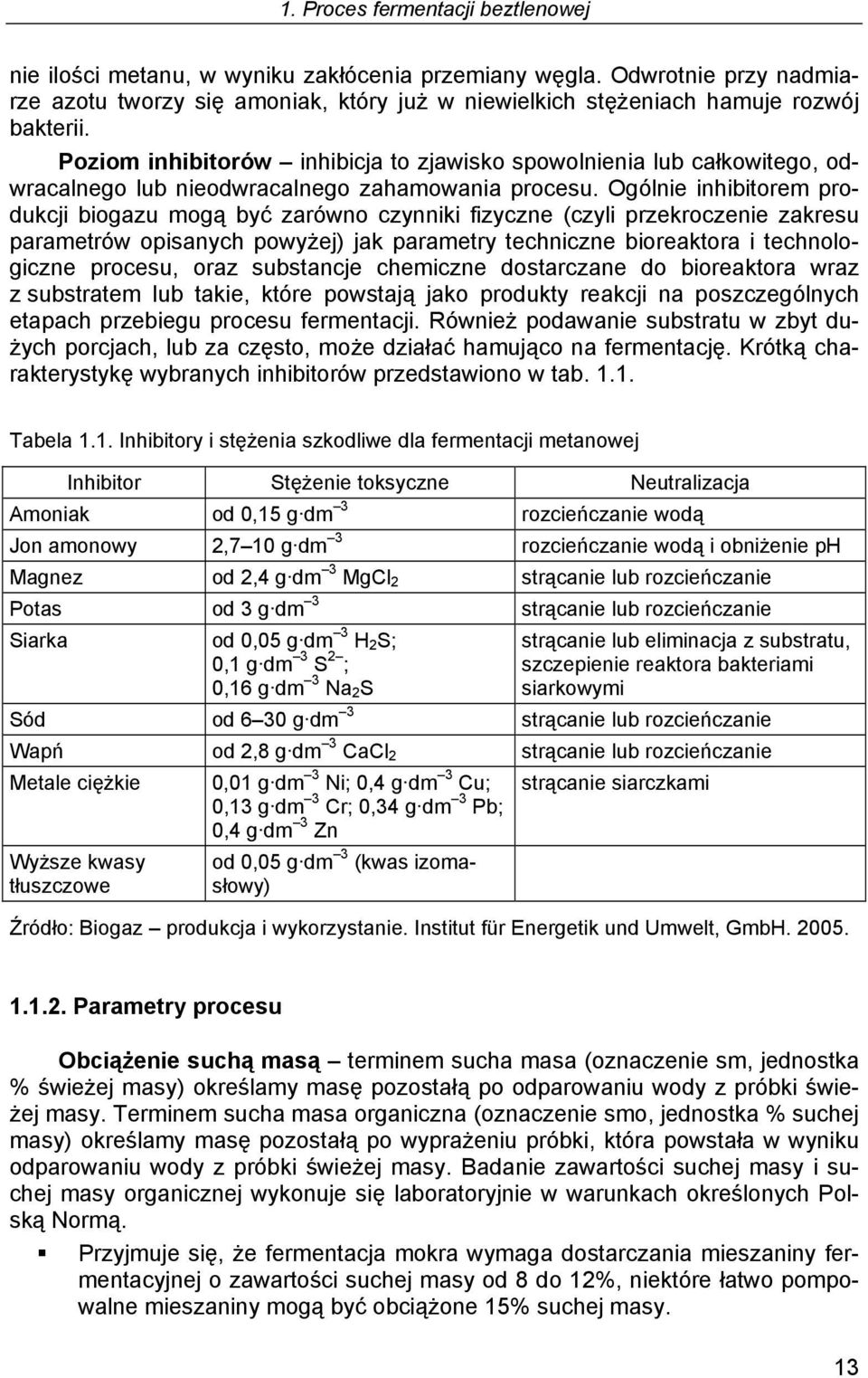 Ogólnie inhibitorem produkcji biogazu mogą być zarówno czynniki fizyczne (czyli przekroczenie zakresu parametrów opisanych powyżej) jak parametry techniczne bioreaktora i technologiczne procesu, oraz
