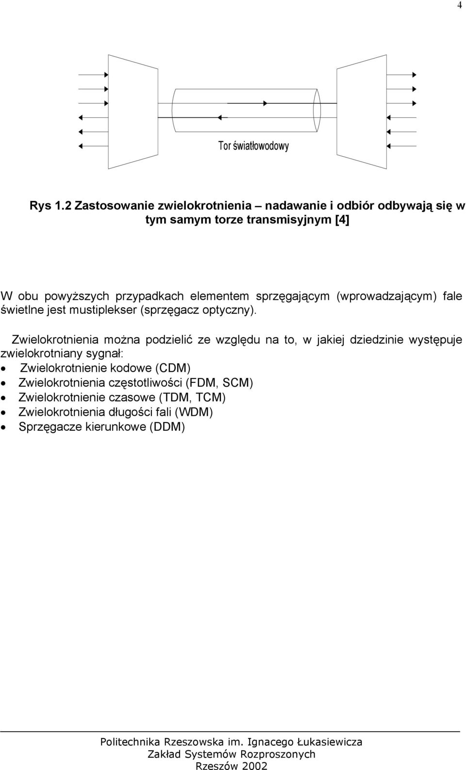 elementem sprzęgającym (wprowadzającym) fale świetlne jest mustiplekser (sprzęgacz optyczny).