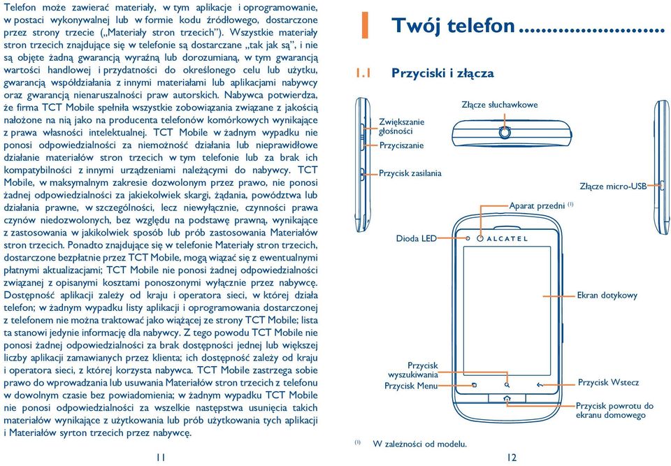 określonego celu lub użytku, gwarancją współdziałania z innymi materiałami lub aplikacjami nabywcy oraz gwarancją nienaruszalności praw autorskich.