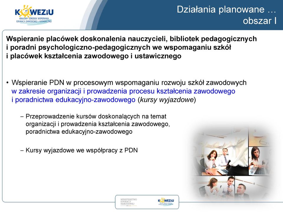 organizacji i prowadzenia procesu kształcenia zawodowego i poradnictwa edukacyjno-zawodowego (kursy wyjazdowe) Przeprowadzenie kursów