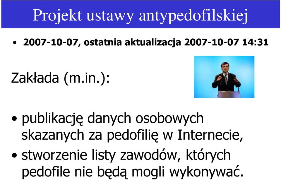 ): publikację danych osobowych skazanych za pedofilię w
