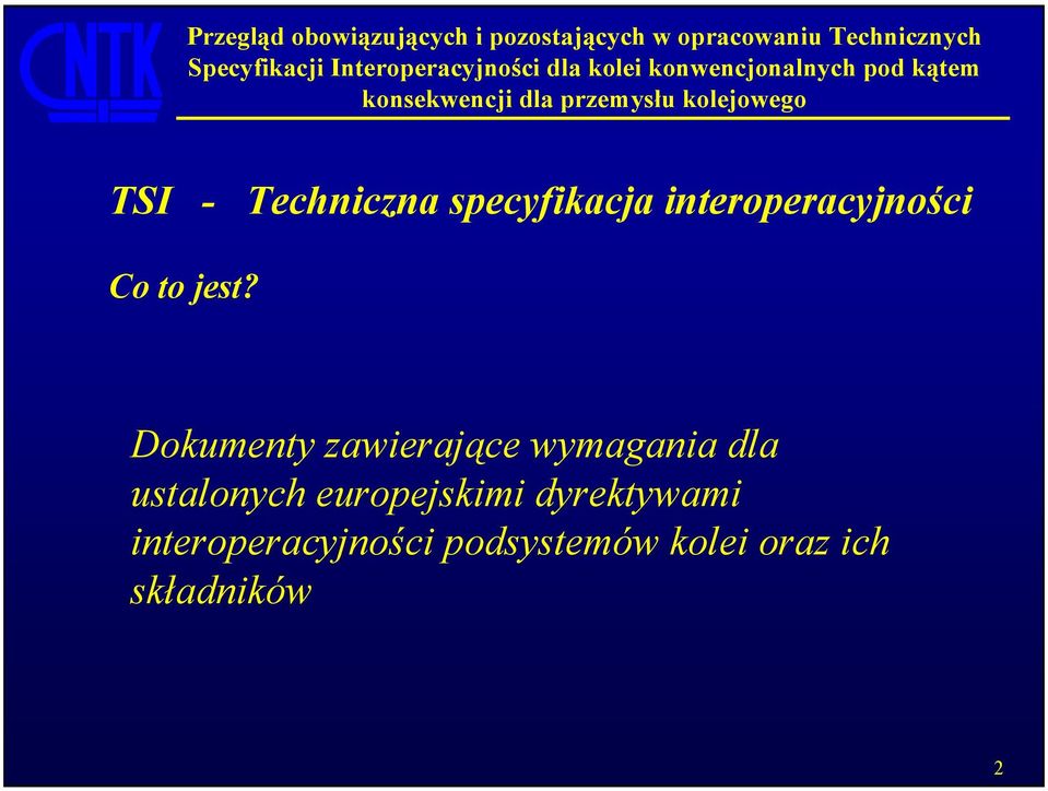 Dokumenty zawierające wymagania dla ustalonych