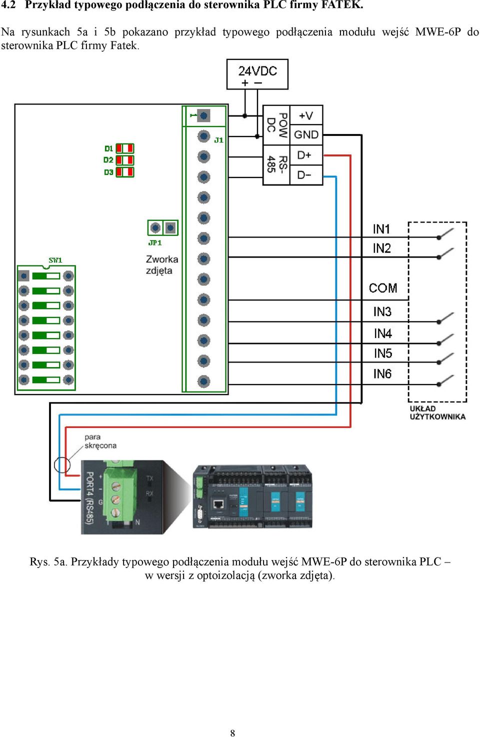 MWE-6P do sterownika PLC firmy Fatek. Rys. 5a.