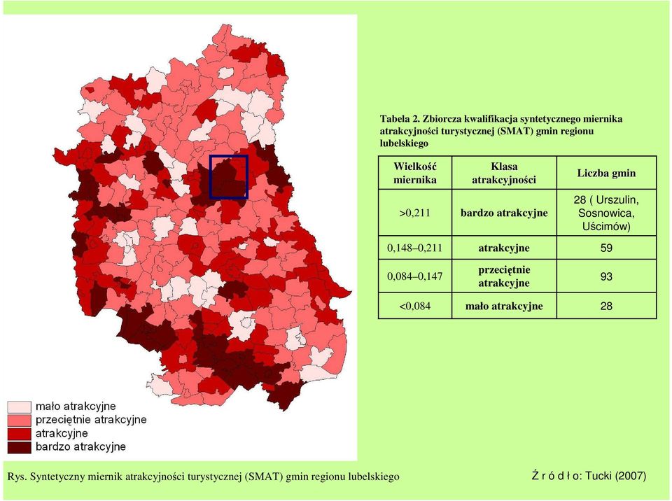 Wielkość miernika >0,211 0,148 0,211 0,084 0,147 <0,084 Klasa atrakcyjności ci bardzo atrakcyjne