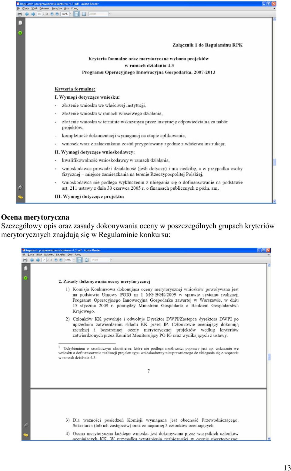 poszczególnych grupach kryteriów