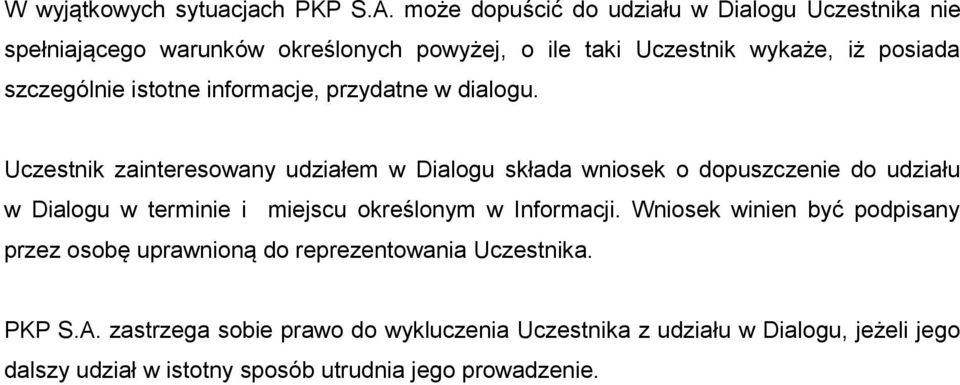 istotne informacje, przydatne w dialogu.