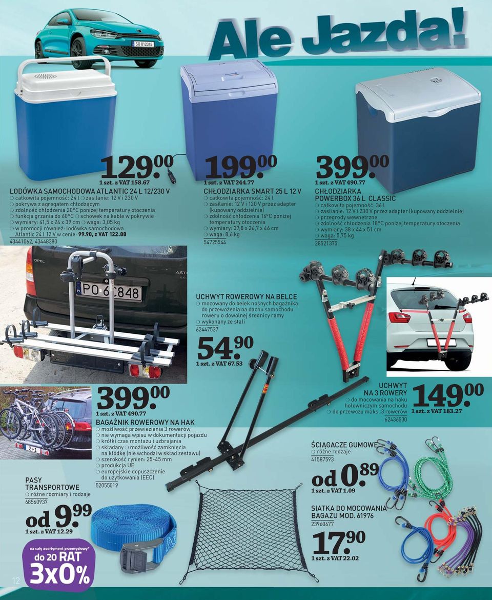 do 60 C schowek na kable w pokrywie wymiary: 41,5 x 24 x 39 cm waga: 3,05 kg w promocji również: lodówka samochodowa Atlantic 24 l 12 V w cenie: 99.90, z VAT 122.88 43441062, 43448380 199. 00 1 szt.