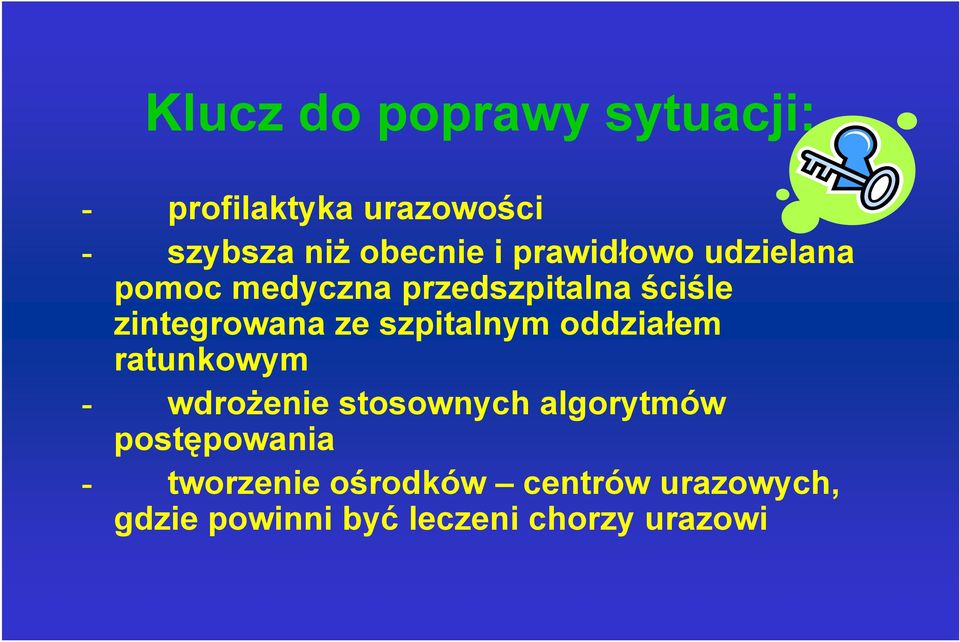 szpitalnym oddziałem ratunkowym - wdrożenie stosownych algorytmów