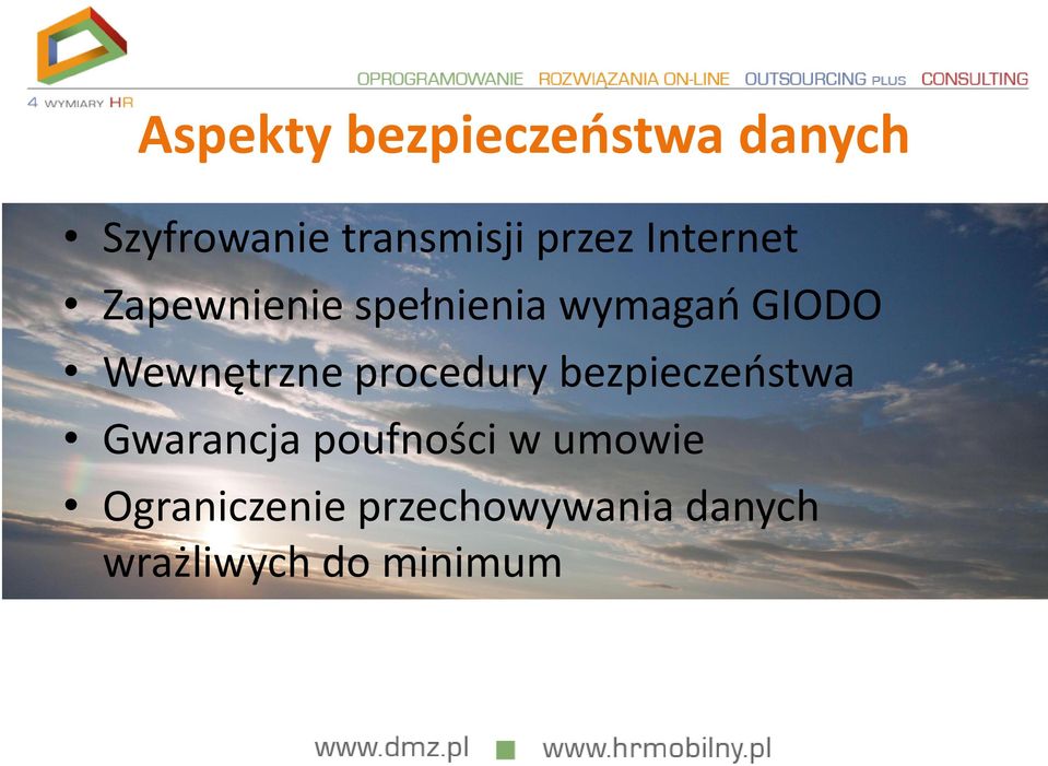 Wewnętrzne procedury bezpieczeństwa Gwarancja poufności