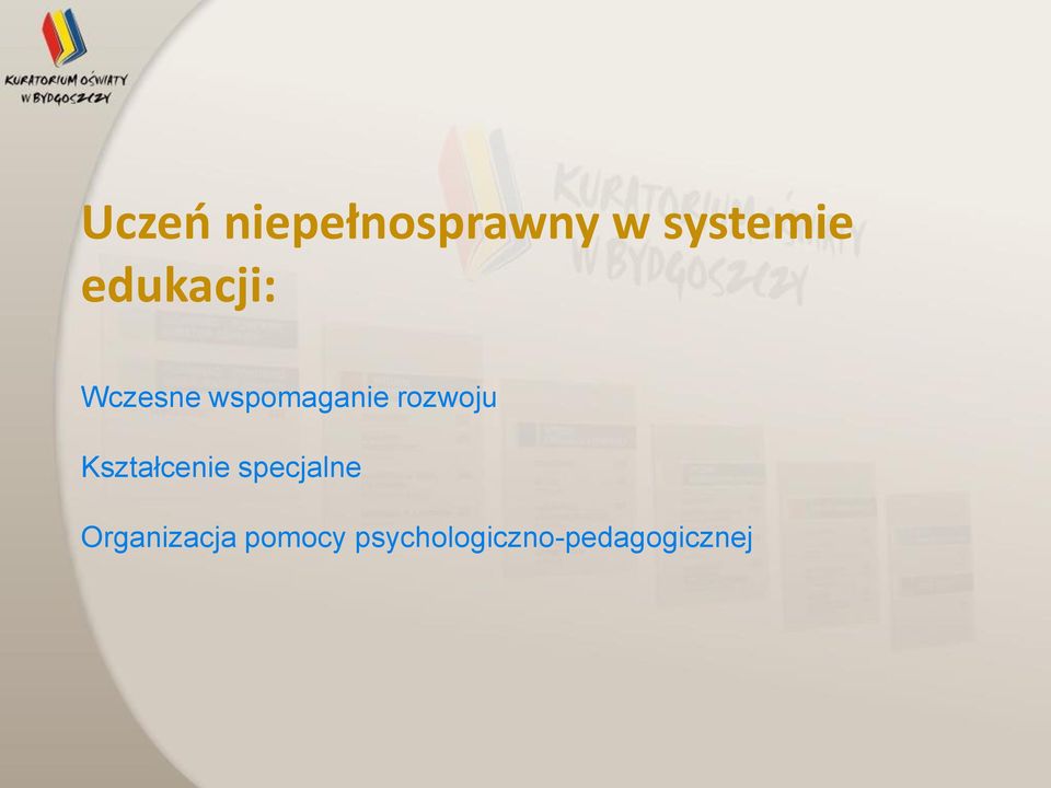 rozwoju Kształcenie specjalne