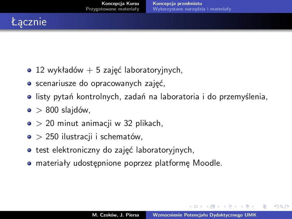 laboratoria i do przemyślenia, > 800 slajdów, > 20 minut animacji w 32 plikach, > 250 ilustracji