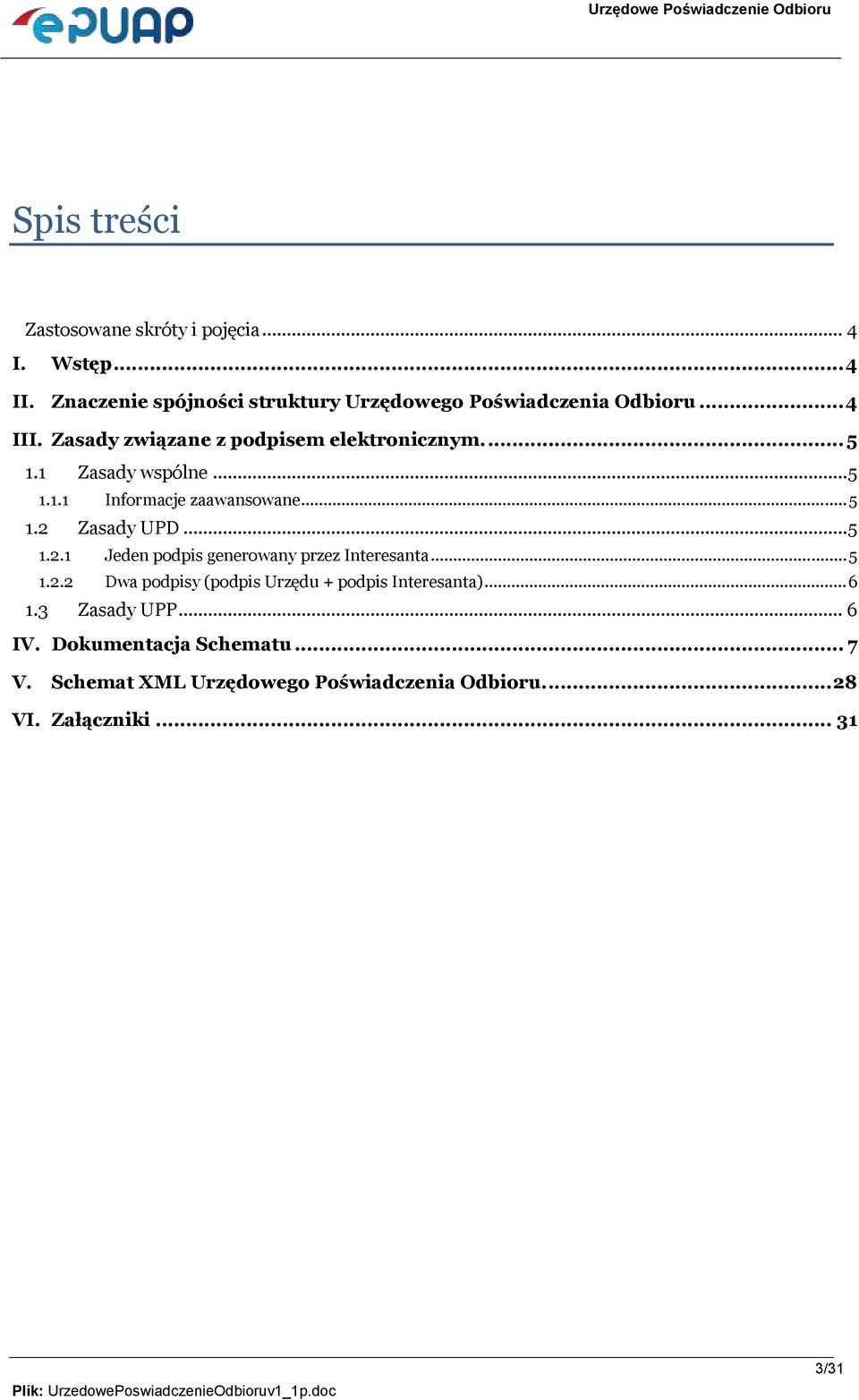 .. 5 1.2.1 Jeden podpis generowany przez Interesanta... 5 1.2.2 Dwa podpisy (podpis Urzędu + podpis Interesanta)... 6 1.