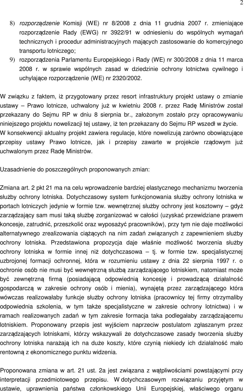 rozporządzenia Parlamentu Europejskiego i Rady (WE) nr 300/2008 z dnia 11 marca 2008 r.