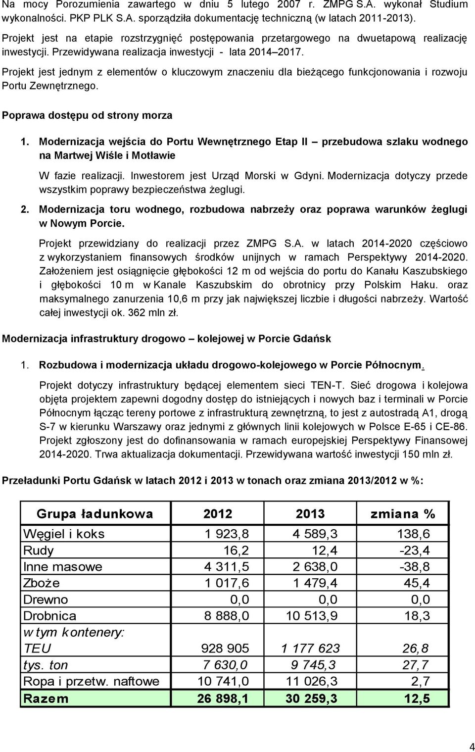 Projekt jest jednym z elementów o kluczowym znaczeniu dla bieżącego funkcjonowania i rozwoju Portu Zewnętrznego. Poprawa dostępu od strony morza 1.