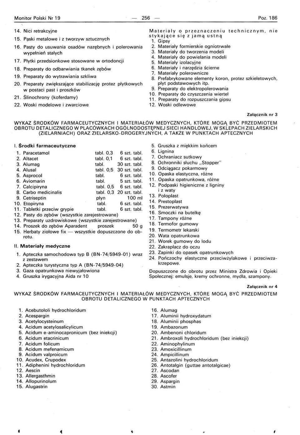 Preparaty zwiększające stabilizację protez płytkowych w postaci past i proszków 21. Ślinochrony (koferdamy) 22.