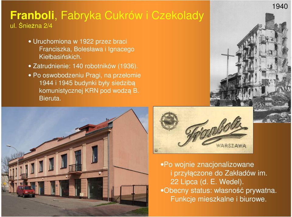 Zatrudnienie: 140 robotników (1936).