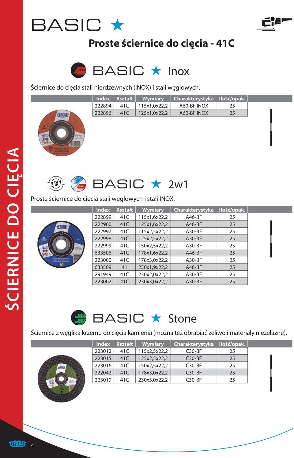 222899 41C 115x1,6x22,2 A46-BF 25 222900 41C 125x1,6x22,2 A46-BF 25 222997 41C 115x2,5x22,2 A30-BF 25 222998 41C 125x2,5x22,2 A30-BF 25 222999 41C 150x2,5x22,2 A30-BF 25 633506 41C 178x1,6x22,2