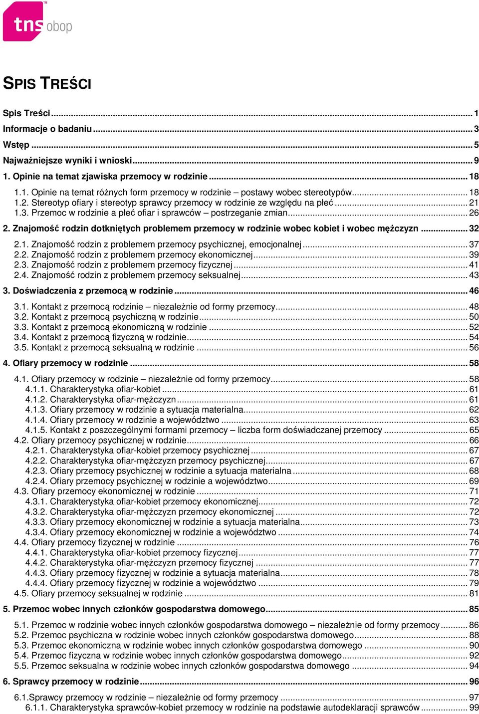 Znajomość rodzin dotkniętych problemem przemocy w rodzinie wobec kobiet i wobec mężczyzn... 32 2.1. Znajomość rodzin z problemem przemocy psychicznej, emocjonalnej... 37 2.2. Znajomość rodzin z problemem przemocy ekonomicznej.