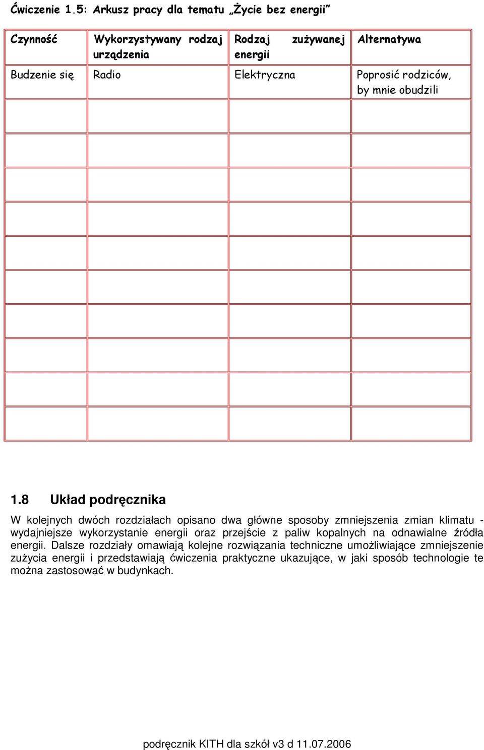 Elektryczna Poprosić rodziców, by mnie obudzili 1.