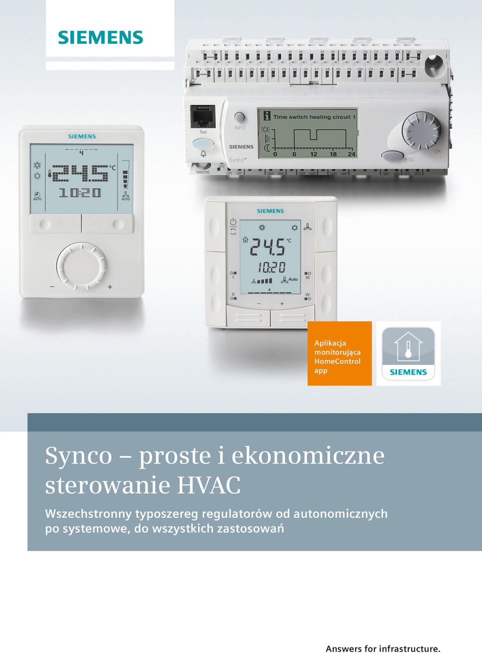 typoszereg regulatorów od autonomicznych po