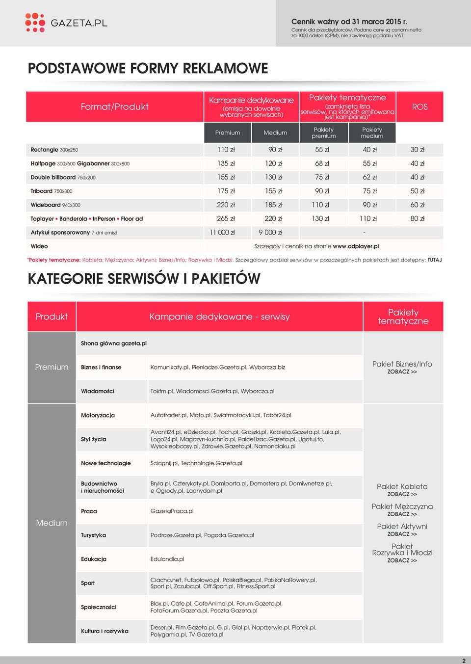 zł 40 zł Triboard 750x300 175 zł 155 zł 90 zł 75 zł 50 zł Wideboard 940x300 220 zł 185 zł 110 zł 90 zł 60 zł Toplayer l Banderola l InPerson l Floor ad 265 zł 220 zł 130 zł 110 zł 80 zł Artykuł