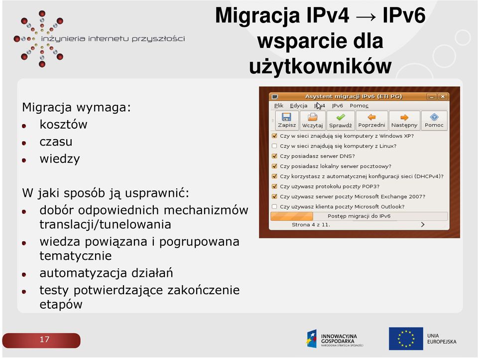 mechanizmów translacji/tunelowania wiedza powiązana i pogrupowana